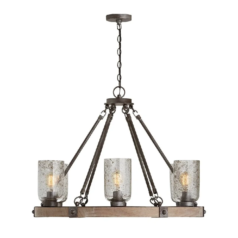 Chandeliers with Metal Frames in Gold FinishChandeliers with Metal Frames in Gold FinishNolan 6-light Urban Wash Chandelier