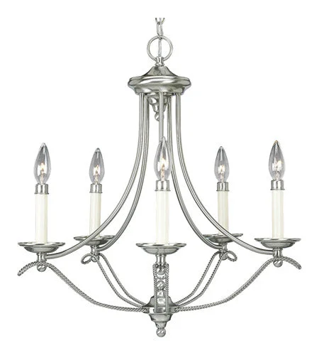 Chandeliers with Metal Frames in Silver FinishChandeliers with Metal Frames in Silver FinishP4057-09 - 5 Light Chandelier Fixture, Brushed Nickel