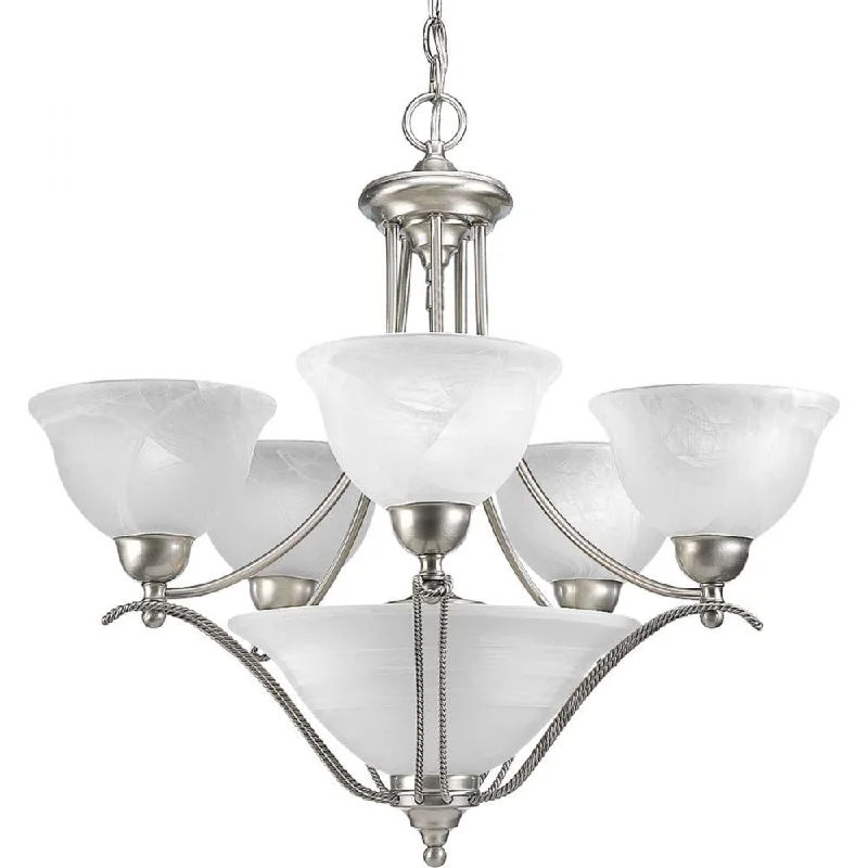 Large Chandeliers for Grand Halls and FoyersLarge Chandeliers for Grand Halls and FoyersP4069-09 - Brushed Nickel 5 Lt. Avalon Chandelier Large Chandeliers for Grand Halls and FoyersLarge Chandeliers for Grand Halls and FoyersP4069-09 - Brushed Nickel 5 Lt. Avalon Chandelier
