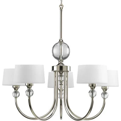 Mid - Century Modern Chandeliers for Vintage AppealMid - Century Modern Chandeliers for Vintage AppealP4674-104 - Polished Nickel 5 Lt. Fortune Chandelier