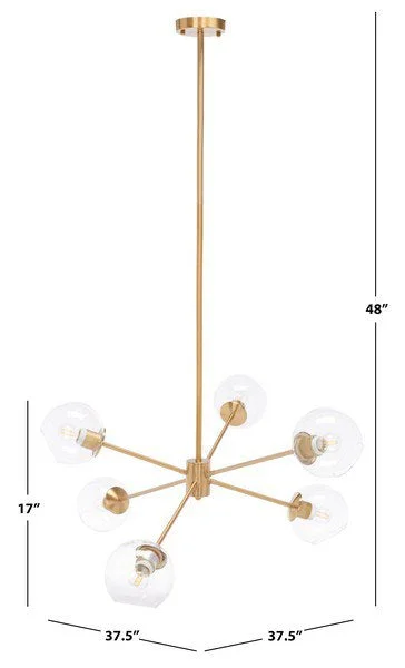 Ceiling - Mounted Chandeliers for Standard CeilingsCeiling - Mounted Chandeliers for Standard CeilingsSafavieh Cantori Chandelier - Gold