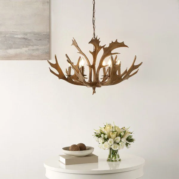Ceiling - Mounted Chandeliers for Standard CeilingsCeiling - Mounted Chandeliers for Standard CeilingsSafavieh Dresden Chandelier - Brown
