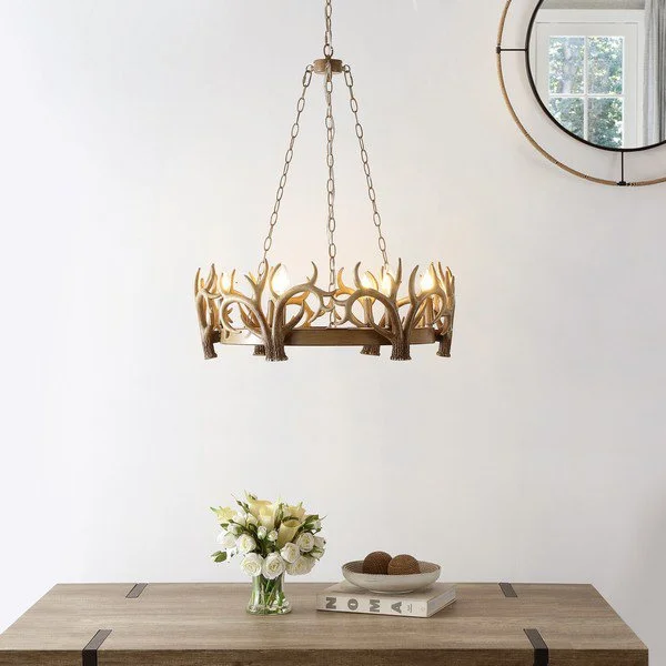 Victorian - Inspired Chandeliers with Ornate DetailsVictorian - Inspired Chandeliers with Ornate DetailsSafavieh Duriel Chandelier - Antique White