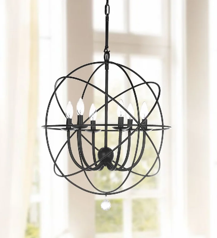Small Chandeliers for Compact RoomsSmall Chandeliers for Compact RoomsSafavieh Evie 22 Inch-Dia Adjustable Chandelier - Black
