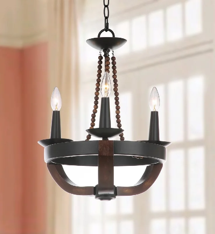Rustic Wood Chandeliers for Country - Style HousesRustic Wood Chandeliers for Country - Style HousesSafavieh Lucero 17.5-Inch Dia Adjustable Chandelier - Black
