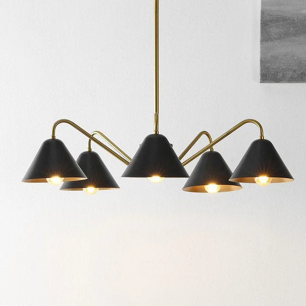 Chandeliers with Metal Frames in Black FinishChandeliers with Metal Frames in Black FinishSafavieh Meissa Chandelier - Black