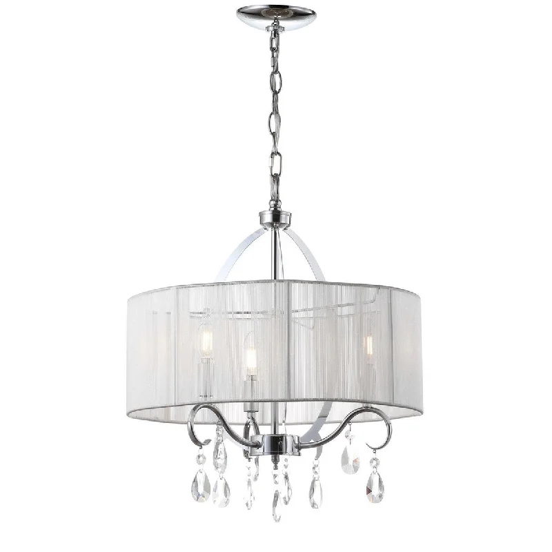 Chandeliers with Clear Crystal for a Sparkling EffectChandeliers with Clear Crystal for a Sparkling EffectSafavieh New Vienna Chandelier - Chrome