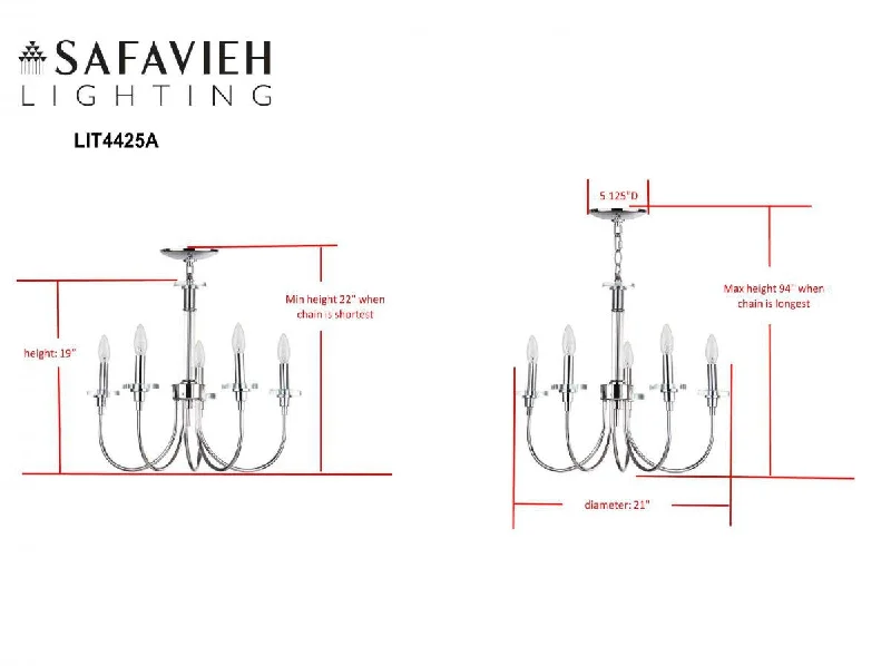 Victorian - Inspired Chandeliers with Ornate DetailsVictorian - Inspired Chandeliers with Ornate DetailsSafavieh Sharon 5 Light Chrome 21-Inch Dia Adjustable Chandelier - Chrome Victorian - Inspired Chandeliers with Ornate DetailsVictorian - Inspired Chandeliers with Ornate DetailsSafavieh Sharon 5 Light Chrome 21-Inch Dia Adjustable Chandelier - Chrome