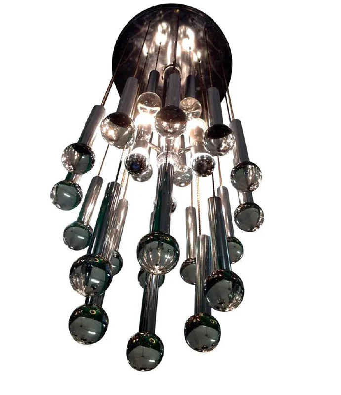 French Country Chandeliers with a Romantic AuraFrench Country Chandeliers with a Romantic AuraSCIOLARI CHROME AND GLASS CHANDELIER