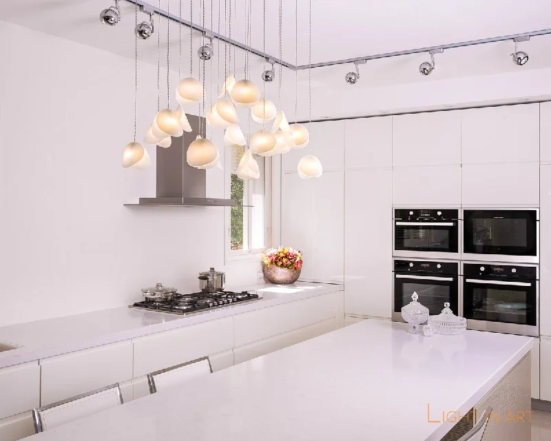 Chandeliers with Frosted Glass for a Softer Light DiffusionChandeliers with Frosted Glass for a Softer Light DiffusionShell Chandelier