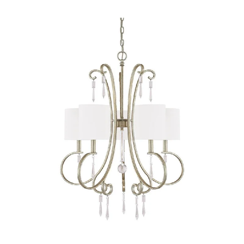 Chandeliers with Metal Frames in Gold FinishChandeliers with Metal Frames in Gold FinishSimone 5-light Winter Gold Chandelier - Winter Gold