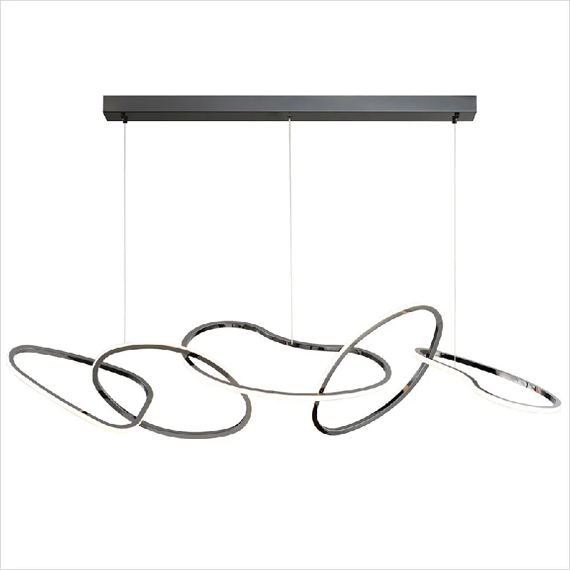 Chandeliers for High Ceilings to Fill Vertical SpaceChandeliers for High Ceilings to Fill Vertical SpaceUnity 5-Light Pendant - Black Chrome