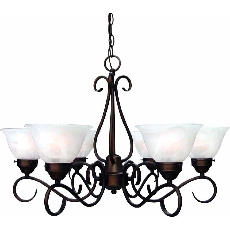 Small Chandeliers for Compact RoomsSmall Chandeliers for Compact RoomsV2446-79 - 6 Light Chandelier, Antique Bronze Finish