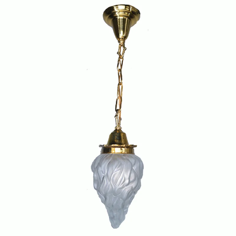 Mid - Century Modern Ceiling Lights with Simple, Sleek LinesMid - Century Modern Ceiling Lights with Simple, Sleek Lines27 3/4 Inch Flame Glass Chain Pendant (Polished Brass Finish)