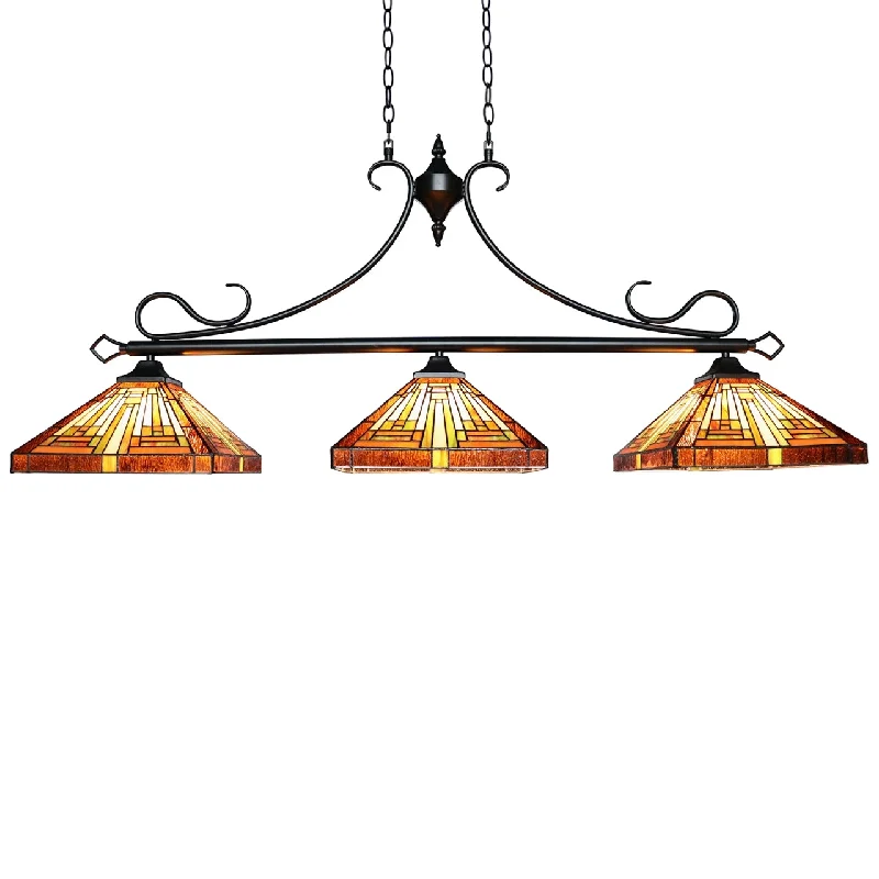 Gothic Ceiling Lights with Dark Metalwork and Pointed ArchesGothic Ceiling Lights with Dark Metalwork and Pointed ArchesChloe Lighting Ch33359mr47-Il3 Innes Mission Tiffany-Style Blackish Bronze 3 Light Island Pendant 47" Wide Gothic Ceiling Lights with Dark Metalwork and Pointed ArchesGothic Ceiling Lights with Dark Metalwork and Pointed ArchesChloe Lighting Ch33359mr47-Il3 Innes Mission Tiffany-Style Blackish Bronze 3 Light Island Pendant 47" Wide