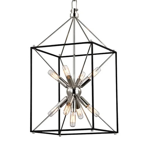 Scandinavian Style Ceiling Lights with Light Wood AccentsScandinavian Style Ceiling Lights with Light Wood AccentsHudson Valley 8912 Glendale 9-lt Pendant