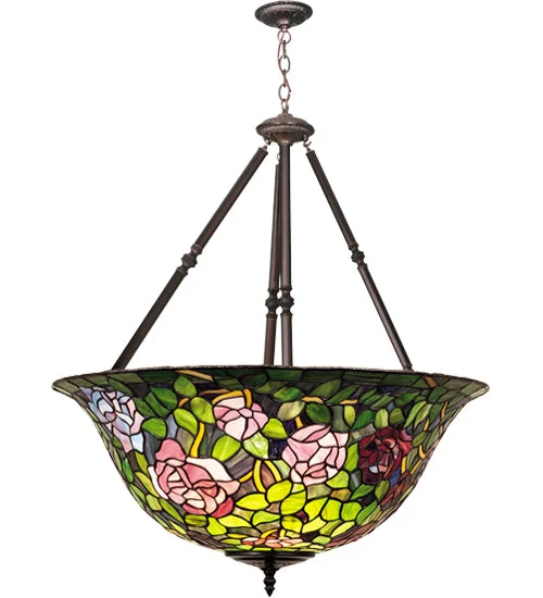 Mid - Century Modern Ceiling Lights with Simple, Sleek LinesMid - Century Modern Ceiling Lights with Simple, Sleek LinesMeyda Lighting 26554 38" Wide Tiffany Rosebush Inverted Pendant