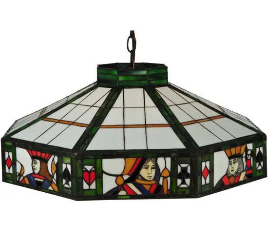 Bohemian Ceiling Lights with Beads, Tassels, and Colorful GlassBohemian Ceiling Lights with Beads, Tassels, and Colorful GlassMeyda Lighting 82117 24"W Poker Face Pendant