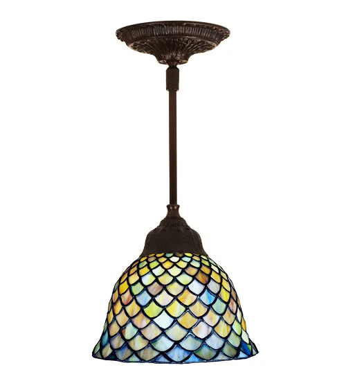 Indian - Themed Ceiling Lights with Intricate Filigree and Mirror WorkIndian - Themed Ceiling Lights with Intricate Filigree and Mirror WorkMeyda Lighting 98823 8"W Tiffany Fishscale Mini Pendant Indian - Themed Ceiling Lights with Intricate Filigree and Mirror WorkIndian - Themed Ceiling Lights with Intricate Filigree and Mirror WorkMeyda Lighting 98823 8"W Tiffany Fishscale Mini Pendant