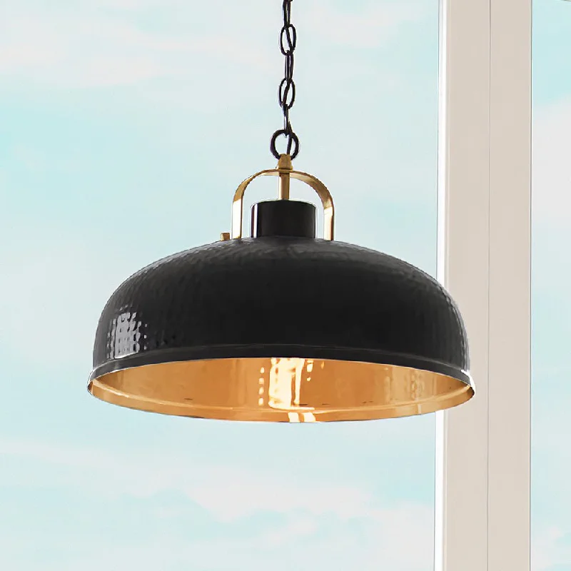 Moroccan Ceiling Lights with Colorful Stained Glass and Geometric CarvingsMoroccan Ceiling Lights with Colorful Stained Glass and Geometric CarvingsULB2010 Rustic Pendant, 11''H x 16''W, Matte Black Finish, Caria Collection