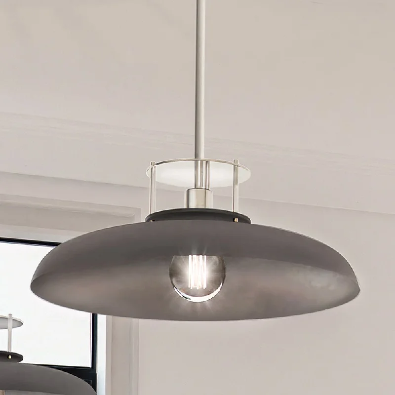 Art Deco Ceiling Lights with Geometric Patterns and Metallic FinishesArt Deco Ceiling Lights with Geometric Patterns and Metallic FinishesULB2193 Transitional Pendant, 8''H x 20''W, Polished Nickel and Gray Finish, Westport Collection Art Deco Ceiling Lights with Geometric Patterns and Metallic FinishesArt Deco Ceiling Lights with Geometric Patterns and Metallic FinishesULB2193 Transitional Pendant, 8''H x 20''W, Polished Nickel and Gray Finish, Westport Collection