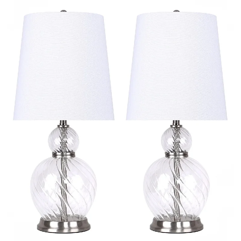Clear Glass w/ Brushed Nickel Accents