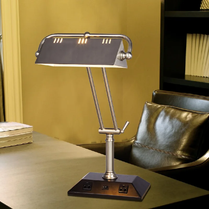 mid century modern table lamps with iconic designs for a stylish studymid century modern table lamps with iconic designs for a stylish study24 in. Adjustable Brushed Steel Tech Table Lamp w/ 2 Base Outlets