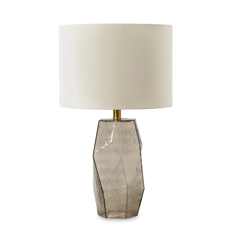 asian inspired table lamps with bamboo accents for a zen atmosphereasian inspired table lamps with bamboo accents for a zen atmosphere24 Inch Table Lamp, Hexagonal Textured Glass Base, Drum Shade, Gray