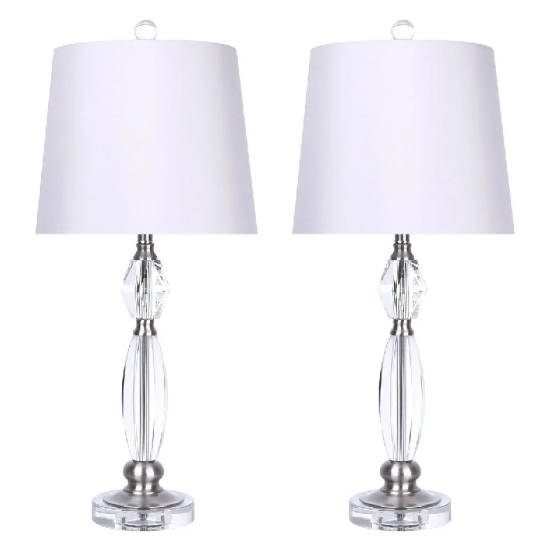 asian inspired table lamps with bamboo accents for a zen atmosphereasian inspired table lamps with bamboo accents for a zen atmosphere25" Crystal Table Lamp w/ Metal Accents & Empire Shade (Set of 2)