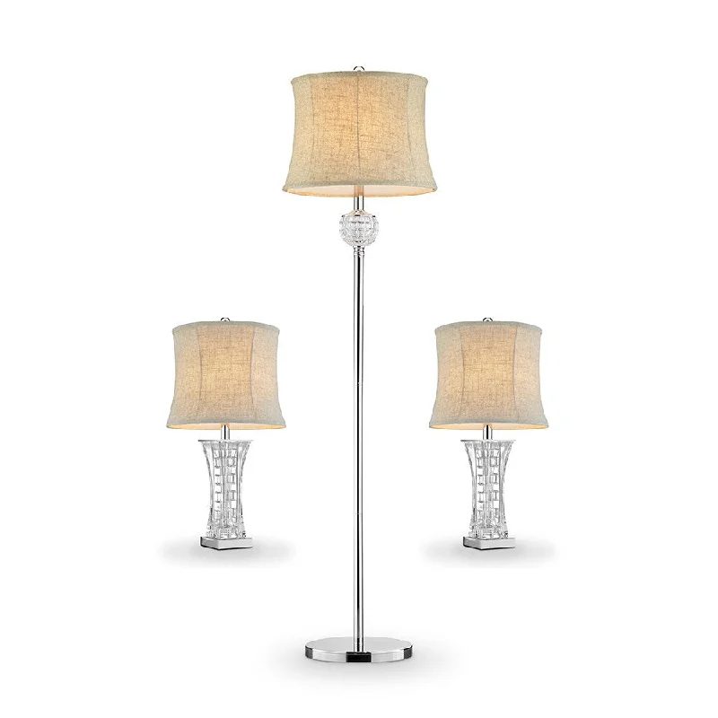 rustic farmhouse table lamps for cozy kitchensrustic farmhouse table lamps for cozy kitchens26.5" LUNETTE GLASS TABLE LAMPS + FLOOR LAMP SET OF 3
