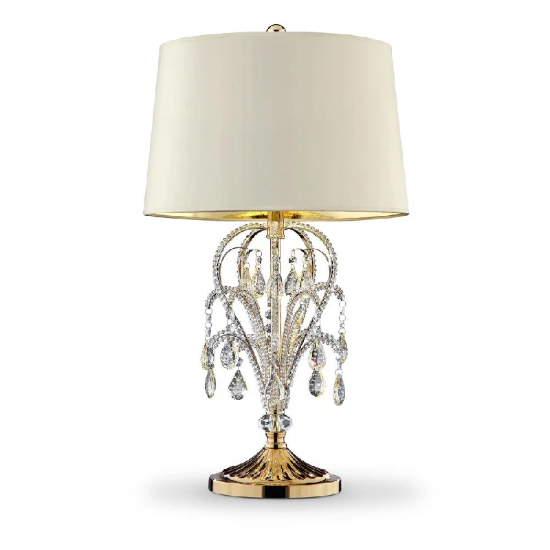 crystal table lamps with dazzling prisms for a glamorous effectcrystal table lamps with dazzling prisms for a glamorous effect28.5" AMORUCCIO CRYSTAL GOLD TABLE LAMP