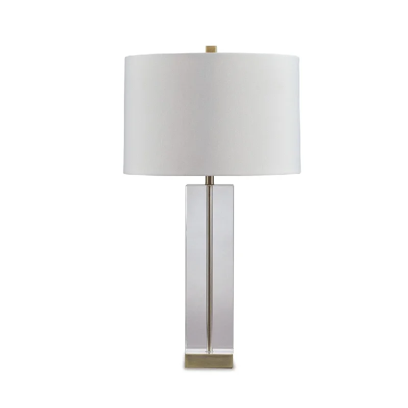 wooden table lamps with natural grain for a warm and organic feelwooden table lamps with natural grain for a warm and organic feel28 Inch Table Lamp, Square Crystal Candlestick Base, White Drum Shade, Gold
