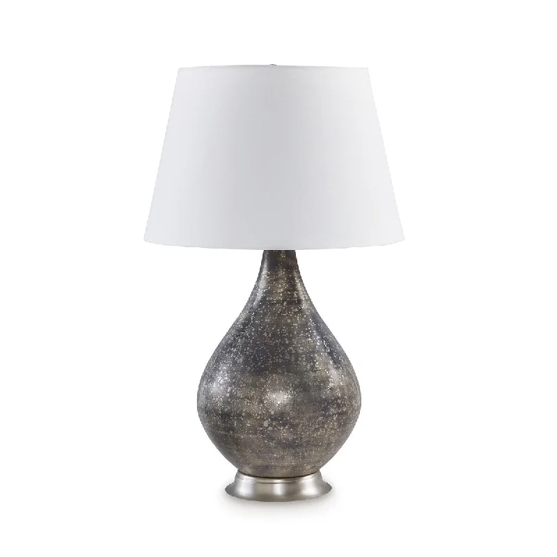 glass table lamps with a frosted surface for soft light diffusionglass table lamps with a frosted surface for soft light diffusion28 Inch Table Lamp, Tapered Gray Mercury Glass Urn Base, White Empire Shade