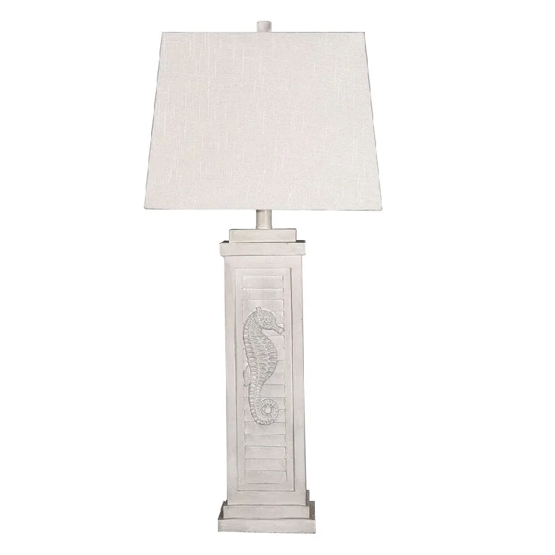 crystal table lamps with dazzling prisms for a glamorous effectcrystal table lamps with dazzling prisms for a glamorous effect32" Coastal Polyresin Shutter Table Lamp