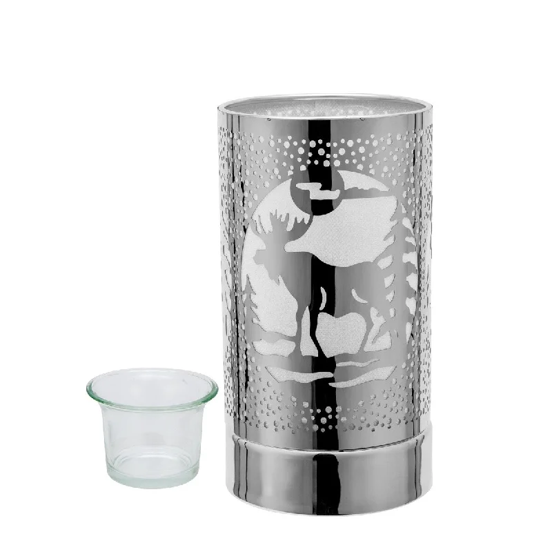 fabric table lamps with a linen shade for a relaxed and breathable lookfabric table lamps with a linen shade for a relaxed and breathable look7" Touch lamp/Oil burner/Wax warmer- Silver Moose - 3.75*3.75*7