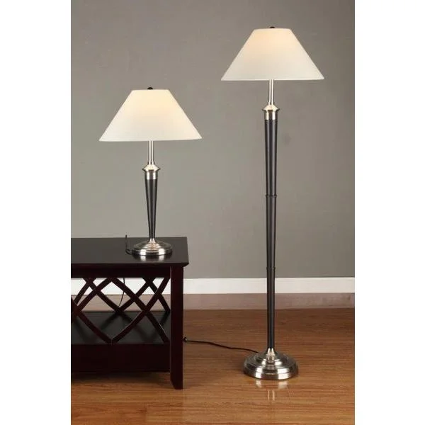 glass table lamps with a frosted surface for soft light diffusionglass table lamps with a frosted surface for soft light diffusionArtiva USA 2-piece Classic Cordinates Espresso and Brushed Steel Table and Floor Lamp