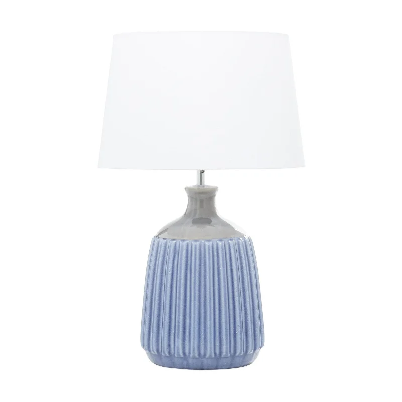 victorian style table lamps with ornate details for traditional homesvictorian style table lamps with ornate details for traditional homesCeramic Ribbed Room Table Lamp - Blue - Roche River Decor