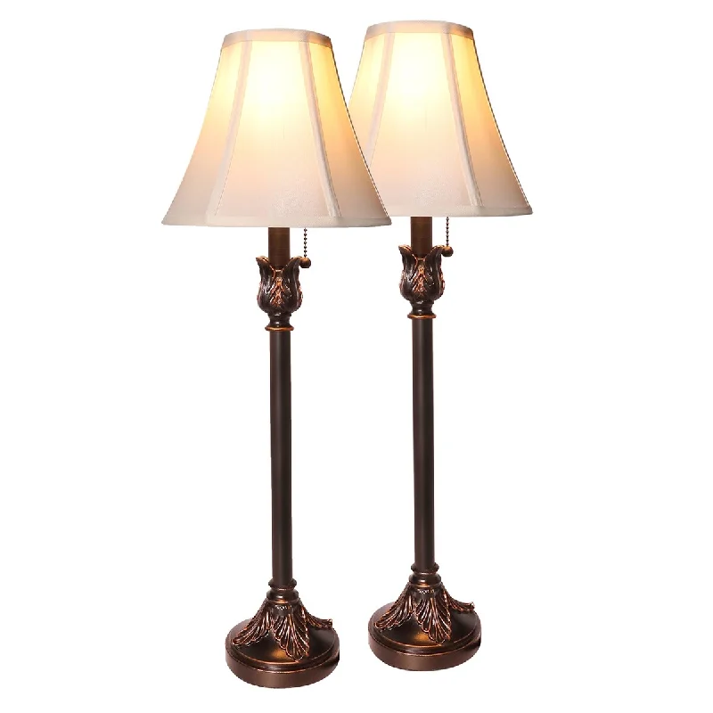 glass table lamps with a frosted surface for soft light diffusionglass table lamps with a frosted surface for soft light diffusionCO-Z 26'' Traditional Buffet Lamps Set of 2 In Antique Bronze Finish