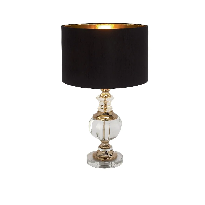 14"W, 24"H - Round Base - Black