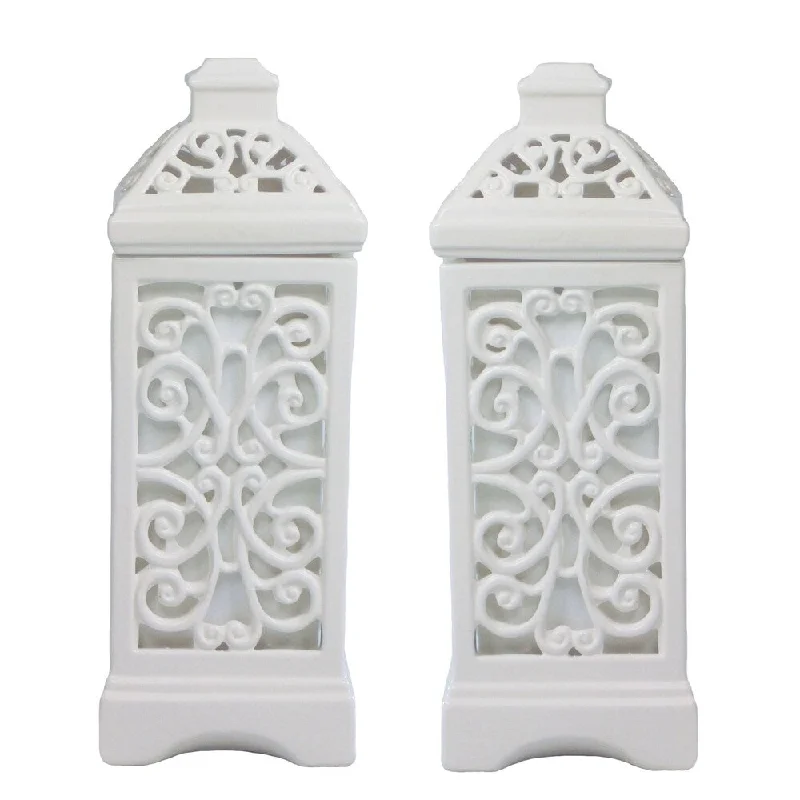 art deco table lamps with geometric shapes for a retro touchart deco table lamps with geometric shapes for a retro touchDulce White Uplight Ceramic Lights (Set of 2)