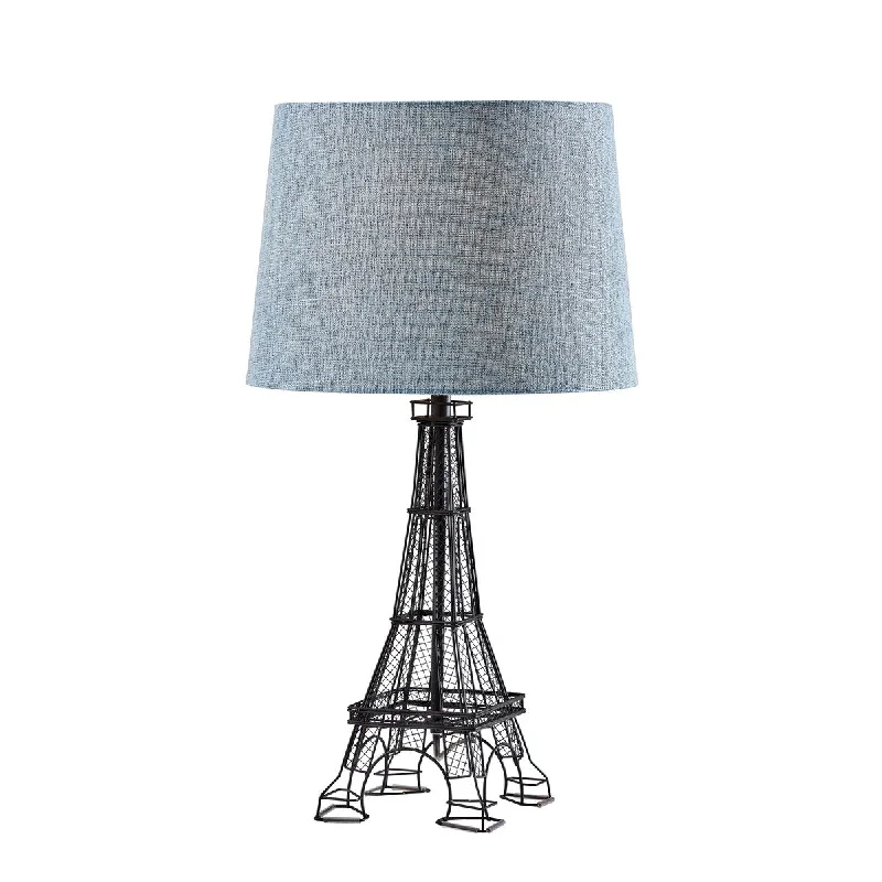 coastal style table lamps with nautical elements for beach housescoastal style table lamps with nautical elements for beach housesEiffel Tower Table Lamp- Blue Shade