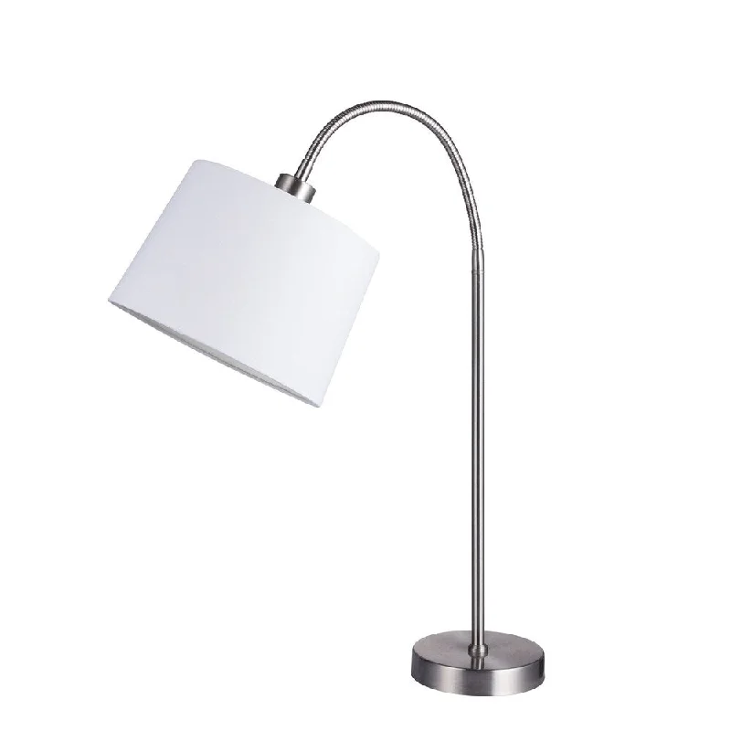 industrial style table lamps with exposed bulbs for loft apartmentsindustrial style table lamps with exposed bulbs for loft apartmentsFangio Lightings #1418 28-inch Adjustable Head Brushed Steel Table Lamp