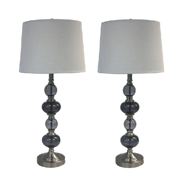 rustic farmhouse table lamps for cozy kitchensrustic farmhouse table lamps for cozy kitchensFangio Lighting's 1592 Pair of 31 in. Brush Steel & Smoke Table Lamps