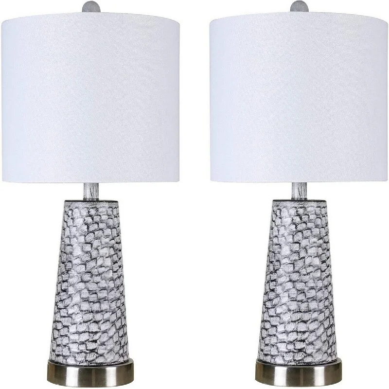 crystal table lamps with dazzling prisms for a glamorous effectcrystal table lamps with dazzling prisms for a glamorous effectFangio Lighting's 1677BLK-2pk 22 in. Hammered Metal Table Lamps with Burshed Steel Base and Decorator Shade crystal table lamps with dazzling prisms for a glamorous effectcrystal table lamps with dazzling prisms for a glamorous effectFangio Lighting's 1677BLK-2pk 22 in. Hammered Metal Table Lamps with Burshed Steel Base and Decorator Shade