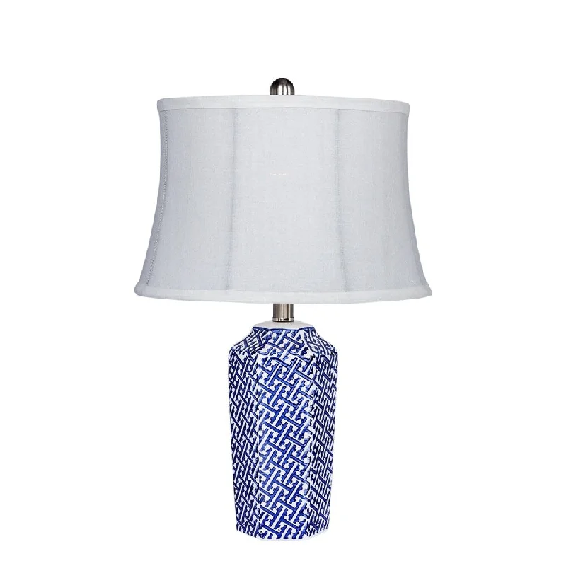 gothic style table lamps with dark finishes for a mysterious lookgothic style table lamps with dark finishes for a mysterious lookFangio Lighting's 8988 22 in. Blue/White Crisscross Ceramic Table Lamp