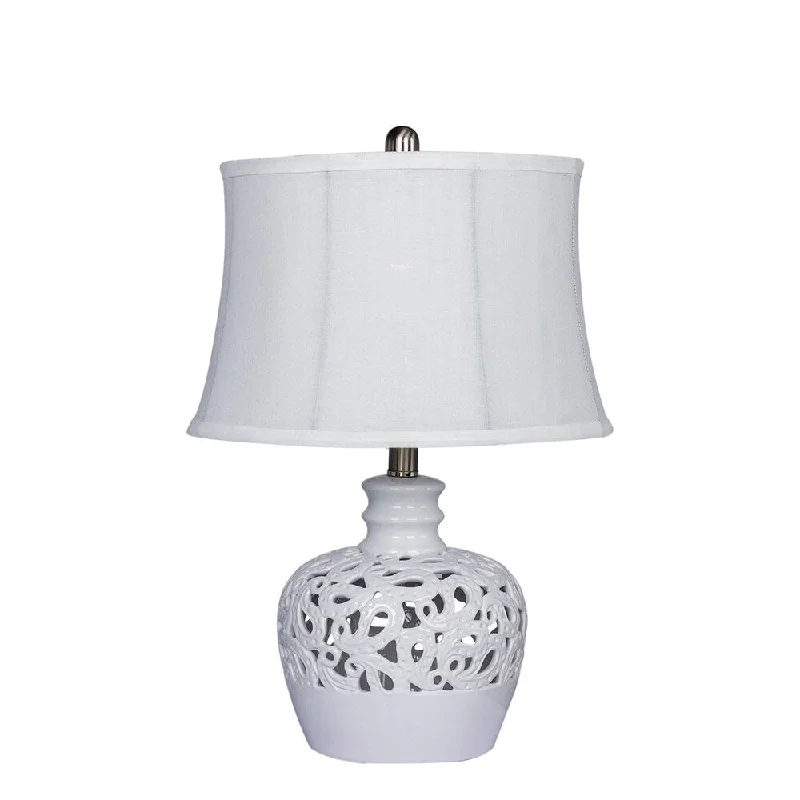 industrial style table lamps with exposed bulbs for loft apartmentsindustrial style table lamps with exposed bulbs for loft apartmentsFangio Lightings 8990 21in White Paisley Ceramic Nightlight Table Lamp