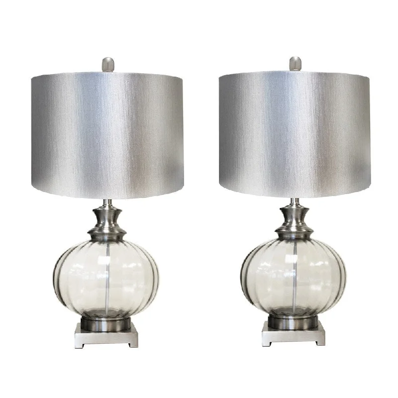 marble table lamps with a luxurious veined pattern for high end decormarble table lamps with a luxurious veined pattern for high end decorGabriella Satin Grey 28-inch Metallic Glass Table Lamp (Set of 2)