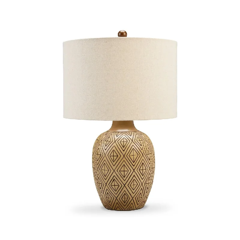 glass table lamps with a frosted surface for soft light diffusionglass table lamps with a frosted surface for soft light diffusionGee 23 Inch Table Lamp Set of 2, Ivory Drum Shade, Tan Geometric Pot Base