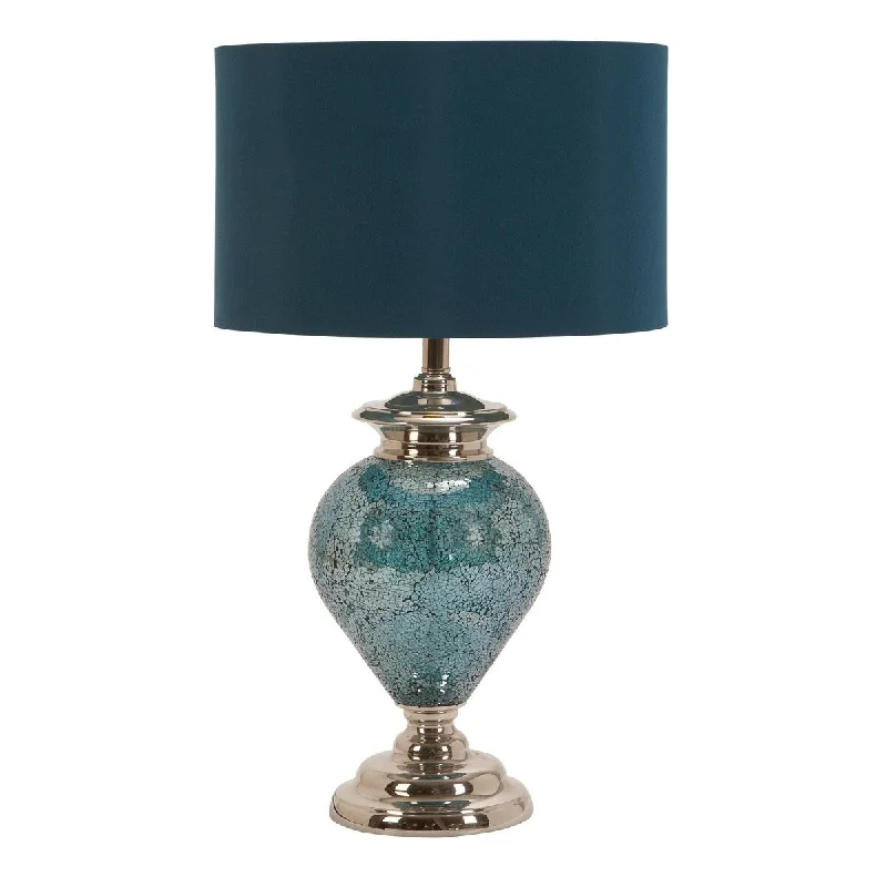 crystal table lamps with dazzling prisms for a glamorous effectcrystal table lamps with dazzling prisms for a glamorous effectGlass Room Table Lamp with Drum Shade - Blue - Roche River Decor