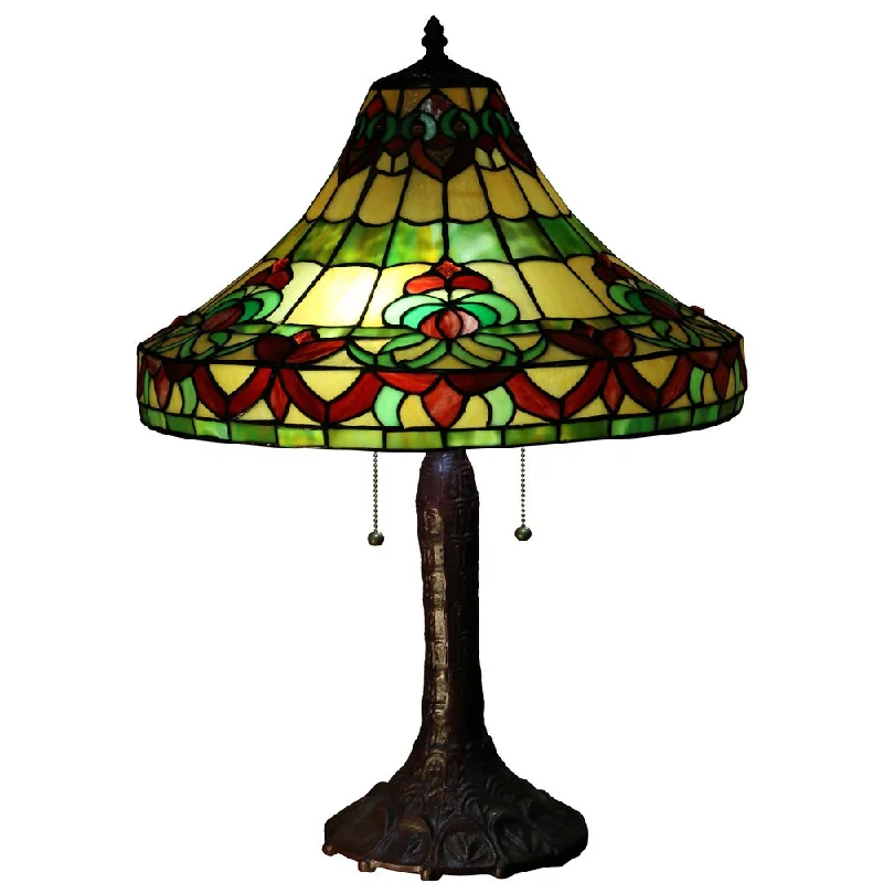 rustic farmhouse table lamps for cozy kitchensrustic farmhouse table lamps for cozy kitchensGretchen 2-light Multi-color 17-inch Tiffany-style Table Lamp